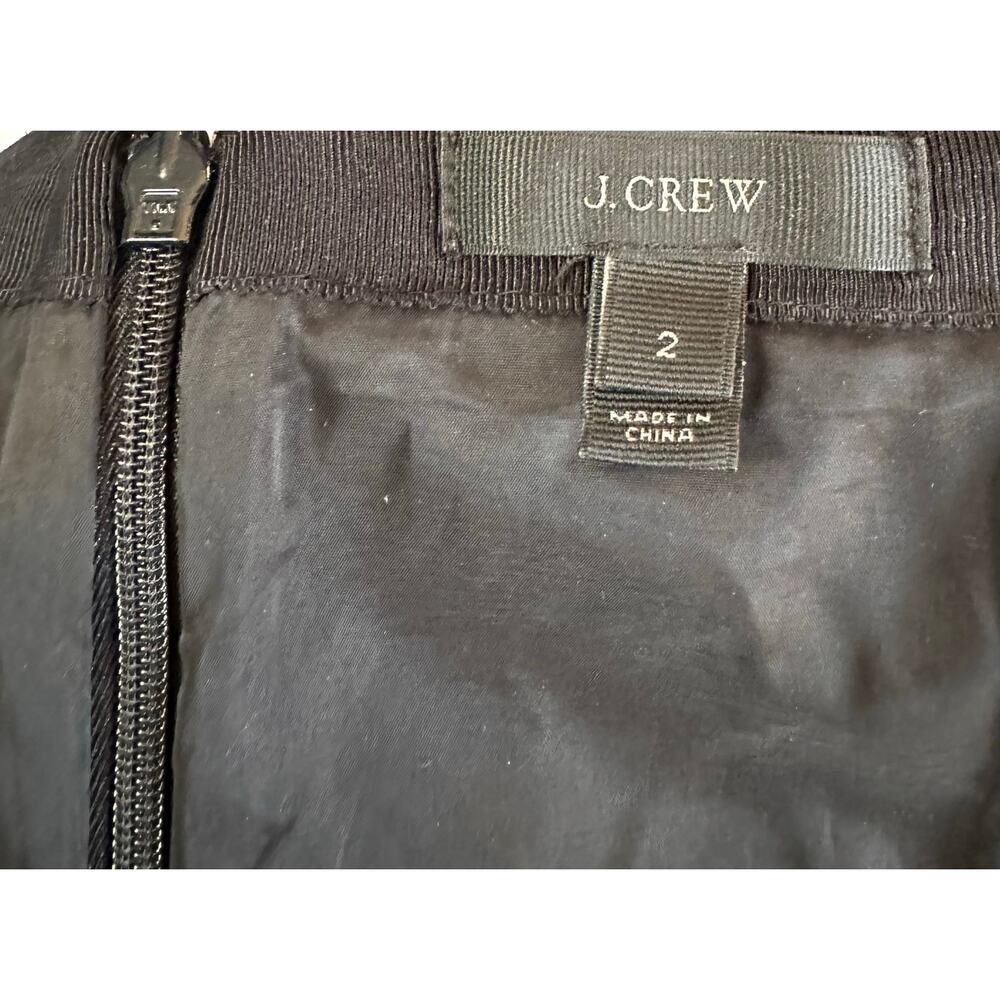 J. Crew Fluted Skirt in Double Crepe Black 03394 Size 2 - Picture 7 of 7
